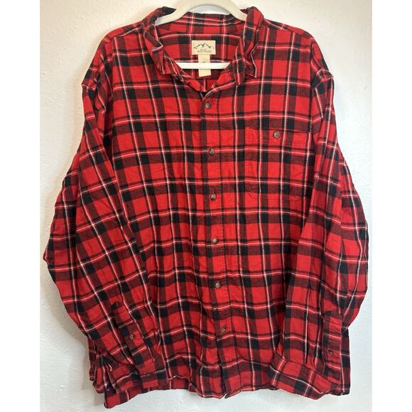 Blue Mountain Red Flannel Shirt Size 2XL - Picture 1 of 6